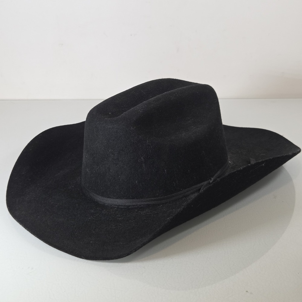 Resistol Cowboy Hat Kids Youth Bradford Western OSFM Black Felt